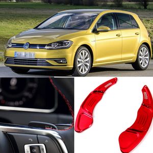 2pcs Brand New High Quality Alloy Add-On Steering Wheel DSG Paddle Shifters Extension For VW Golf 7 R-Line 15-18