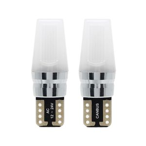 2 pièces CANBUS T10 LED DRL feu de dégagement de voiture lampe de stationnement 12 V 24 V sans erreur COB Auto intérieur ampoule 6000 K blanc voiture