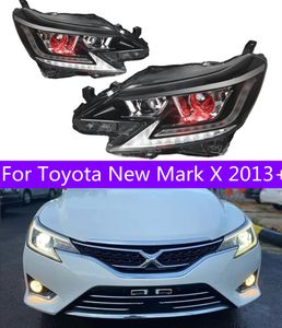 2 pièces phare de voiture pour nouvelle marque X 2013 Reiz 2014 LED phares avant remplacement DRL lumière diurne clignotant lampe