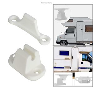 2 pièces Kit de retenue de porte T forme arrêt support de retenue pour RV caravane camping-car camping-car bateau bouchon en Nylon blanc