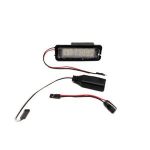 2 uds lámpara de luz de placa de matrícula canbus sin Error LED blanco para VW Golf MK4 MK5 MK6 Passat Polo CC Eos para Porsche Cayenne Boxster