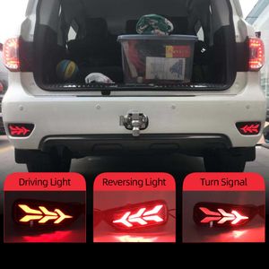 2pcs Car LED LED arri￨re Lampe de brouillard arri￨re Bumper Light Fight Dynamic Turn Signal Reflector for Nissan Patrol Y62 2012-2015 2017 2017 2018 2019