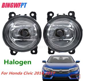 2 uds luces antiniebla delanteras estilo de coche parachoques redondo luces antiniebla halógenas para Honda Civic 2016 20177575491