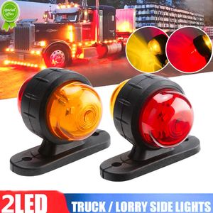 2 uds LED marcador lateral camión remolque luces posición lámpara camión Tractor liquidación lámparas estacionamiento bombilla rojo blanco ámbar rojo amarillo blanco luz