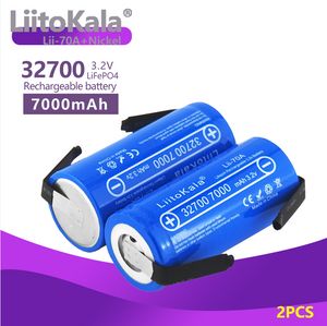 2 pièces LiitoKala Lii-70A 3.2V 32700 6500mAh 7000mah LiFePO4 batterie 35A décharge continue Maximum 55A batterie haute puissance