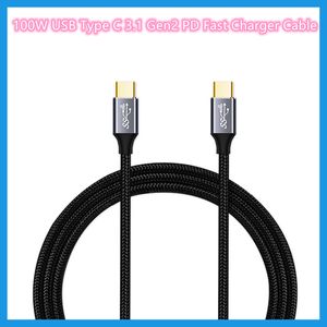 2 unids/lote 100W USB tipo C 3,1 Gen2 PD Cable cargador rápido 4K HD 10Gbps Cable de datos para interruptor/MacBook 1M accesorios para PC