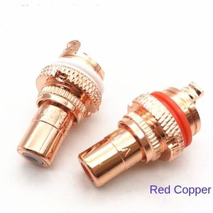 2pcs / lot de haute qualité CMC Copper Gold plaqué RCA FEME PLIGNE Terminal Jack Jack Socket Av Adaptateur de connecteur vidéo audio