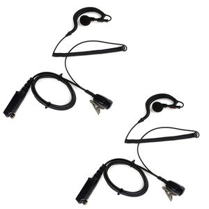 2 pièces/lot PTT MIC G forme écouteur casque écouteur pour talkie-walkie Two WayRadio Sepura STP8000