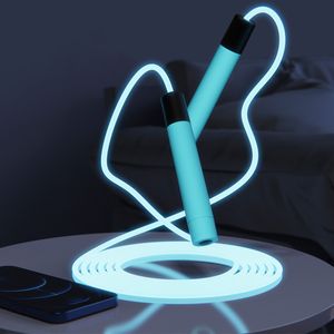 2pcs Party Gifts Led Glowing Corde à Sauter Unisexe Fibre Optique Light Up Cordes à Sauter Taille Universelle Pour Enfants Adultes Entraînement et Fitnees HH21-448