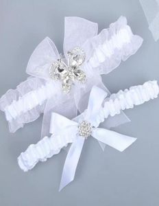 Jarretières de mariée avec nœud en perles de cristal, ensemble de 2 pièces, jarretelles de mariage, en Stock, tache faite à la main, jarretelles de jambe de mariée, Cheap4732863