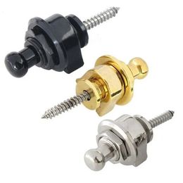 2 pièces/ensemble guitare électrique basse broches sangle bouton sangle verrouillage dégagement rapide tête ronde guitare sangle serrures facile à installer