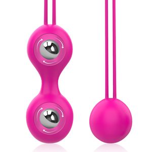 2 unids/set Kegel Ben Wa Ball Vaginal Geisha silicona Vagina apriete ejercicio masaje vibrador para mujeres artículos de belleza