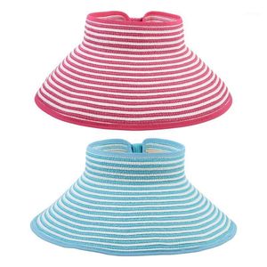 2pcs Summer Straw Woven Hats Sunshade Stylish Outdoor Cycling Caps Masks