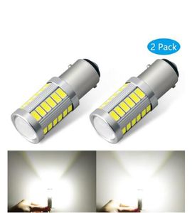 2 uds Universal 1157 BAY15D 1156 Ba15s 33SMD P21W 900 lúmenes LED superbrillante giro freno trasero señal de parada bombilla 12V