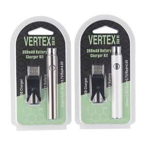 2pcs Vertex Co2 VV Kits de batterie de préchauffage LO Batterie Co2 Vaporisateur d'huile O Pen 510 Vape Pen Batteries de préchauffage 350mah par epacket