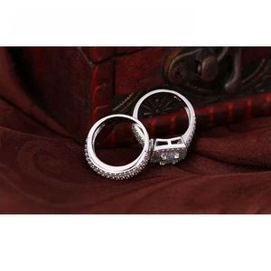 2pcs bagues de mariage 925 sterling couleurs de couleur fiançailles riveaux romantiques bijoux de mode de zircon cubique décoration pour femmes filles en gros de filles