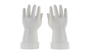 Maniquí femenino blanco de 2 uds., joyería de mano, escaparate de uñas, reloj, anillo, pulsera, guantes, soporte izquierdo y derecho para mujer, manos de maniquí 24701651