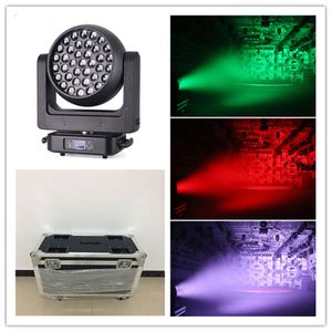 2 pièces avec flightcase 37x25 W RGBW 4 en 1 tête mobile LED oeil d'abeille avec zoom LED lavage zoom dmx lumière principale mobile