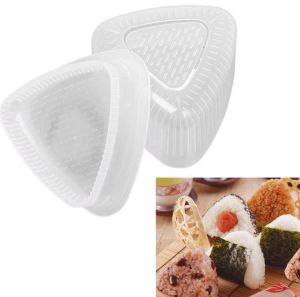2PCS DIY Sushi Maker Kit with Rice Ball Mold & Triangular Sushi Press for Japanese Bento Accessories