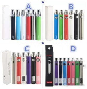 2SET UGO V T USB Passthrough Batterie E Cigarettes 650mah 900mah 1100mah 510 Thread E-Cigs Vaporizer Vape Pen Batteries chargées par câble Android