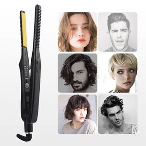 3/10 Pencil Flat Iron Mini Hair Straightener Fast Heating Beard Straightening Iron Small Flat Iron For Short Hair Straightener 240119