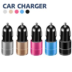 Chargeur de voiture double Ports de charge 5V/3.1A, adaptateur de chargeur de voyage Portable avec lumière LED, chargeur USB pour iPhone iPad Samsung Huawei LG