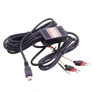 3,5 m 12v-36v a 5v 2.5A Mini Micro USB coche Dash cámara cargador adaptador leva cable duro DVR Hardwire