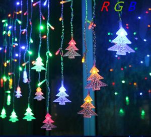 3,5 M 96 Leds cortina árbol de Navidad carámbano luces de cadena luces de hadas luces de Navidad decoración para fiesta de boda AC110V--220V