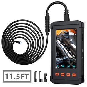 Endoscope industriel LCD de 4,3 pouces de longueur de câble de 3,5 m, caméra à tube serpent étanche d'inspection professionnelle HD 1080P de 5,5 mm avec 6 lumières LED, caméra à batterie lithium-ion PQ305