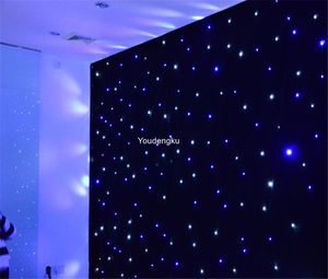 3*5M iluminación de tela led rgb led cielo estrella cortina escenario fondo tela rgb led tela con controlador