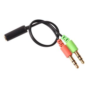 3.5mm 1 Femelle à 2 Câbles Audio Mâles Casque Y Splitter Cord Adaptateur Pour Téléphone Portable Ordinateur Casque