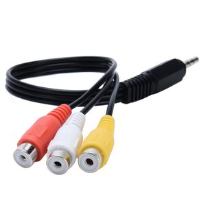 Cables de audio de 3,5 mm Conector macho a 3 RCA Adaptador de enchufe hembra Convertidor de audio Video Cable AV Cable Cable