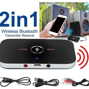 3.5mm Aux 2 en 1 Bluetooth 4.1 Transmetteur Audio Récepteur Hifi Sans Fil A2DP Musique Convertisseur de Son pour Tablette Haut-Parleur TV