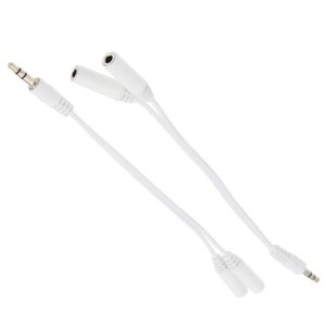Cable adaptador divisor Jack Aux 1 macho a 2 hembra de 3,5 MM, Cable de extensión de Audio para auriculares, altavoz, Cable auxiliar estéreo