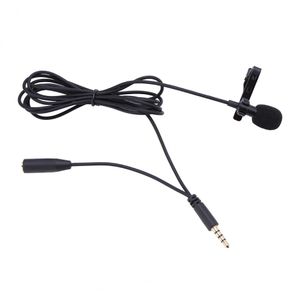 Freeshipping 3.5mm Jack Mini Filaire Clip-on Revers Mains Libres Casque Microphone Micro Pour Téléphone Mobile Universel