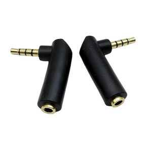 Adaptador de conectores convertidor de Audio macho a hembra de 3,5mm, conector en ángulo recto de 90 grados, conector tipo L para auriculares estéreo