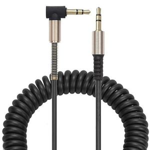 3.5mm mâle à mâle câble audio AUX monté sur voiture câble à ressort télescopique connexion de téléphone portable haut-parleur câble d'extension de voiture