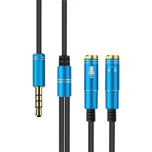 Câble Aux pour Microphone, 3.5mm, 1 mâle, 2 familles, Extension combinée, adaptateur Audio Mobile, séparateur pour ordinateur portable, câbles Aux pour écouteurs