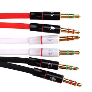 Miniconector de 3,5 mm, 1 hembra a 2 macho, auricular, cable de audio, adaptador divisor de micrófono, cable conectado a PC, portátil