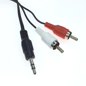 Plug masculine stéréo de 3,5 mm à 2RCA Phono Male audio AV vidéo Adaptateur de casque Connecteur Cable Cordon Cable Câble Cable