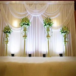 3 6 m fête de mariage scène célébration fond Satin rideau drapé pilier plafond toile de fond mariage décoration voile WT016312J