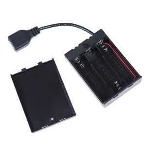 Boîte de batterie 3 * AA avec port USB pour le kit d'éclairage LED de bloc de construction avec casier ABS Batterre avec couvercle