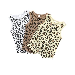 3 couleurs 2020 nouveau bébé léopard barboteuses nouveau-né casual coton combinaisons mode enfants court escalade vêtements M1860