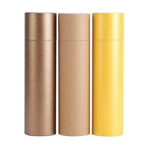 3 couleurs 250 grammes grand tube de papier de parfum emballage Joss Stick pratique portant le tube d'encens de papier Kraft donner la boîte LX4184