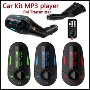 3 couleurs Kit de voiture MP3 PLATER WIRESS WIRESS CAR FM Transmiter radio avec USB SD MMC Remote Control DHL6639817