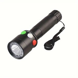 Feu de signalisation ferroviaire rechargeable 3 couleurs, torche à pression manuelle pour le camping et la randonnée