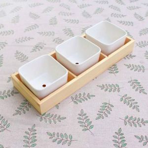 Caja de 3 rejillas para macetas, bandeja de madera para plantas suculentas, contenedores para macetas carnosas, decoración del hogar RRD6905