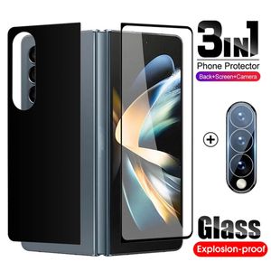 3 en 1 avant arrière couverture complète protecteurs d'écran en verre trempé lentille de caméra protéger la couverture de film pour Samsung Galaxy Z Fold 3 4 Fold4 Fold3 5G