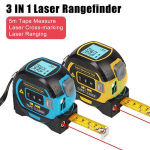 Télémètre Laser 3 en 1, règle à ruban de 5M, écran LCD avec rétro-éclairage, dispositif de mesure de Distance de construction 240111