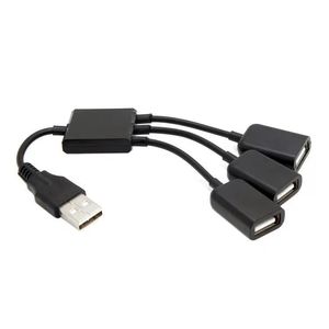 3 In 1 Micro USB Type C HUB Male To Female Double USB 2.0 Host OTG Adapter Cable For Smartphone Computer Tablet 3 Port